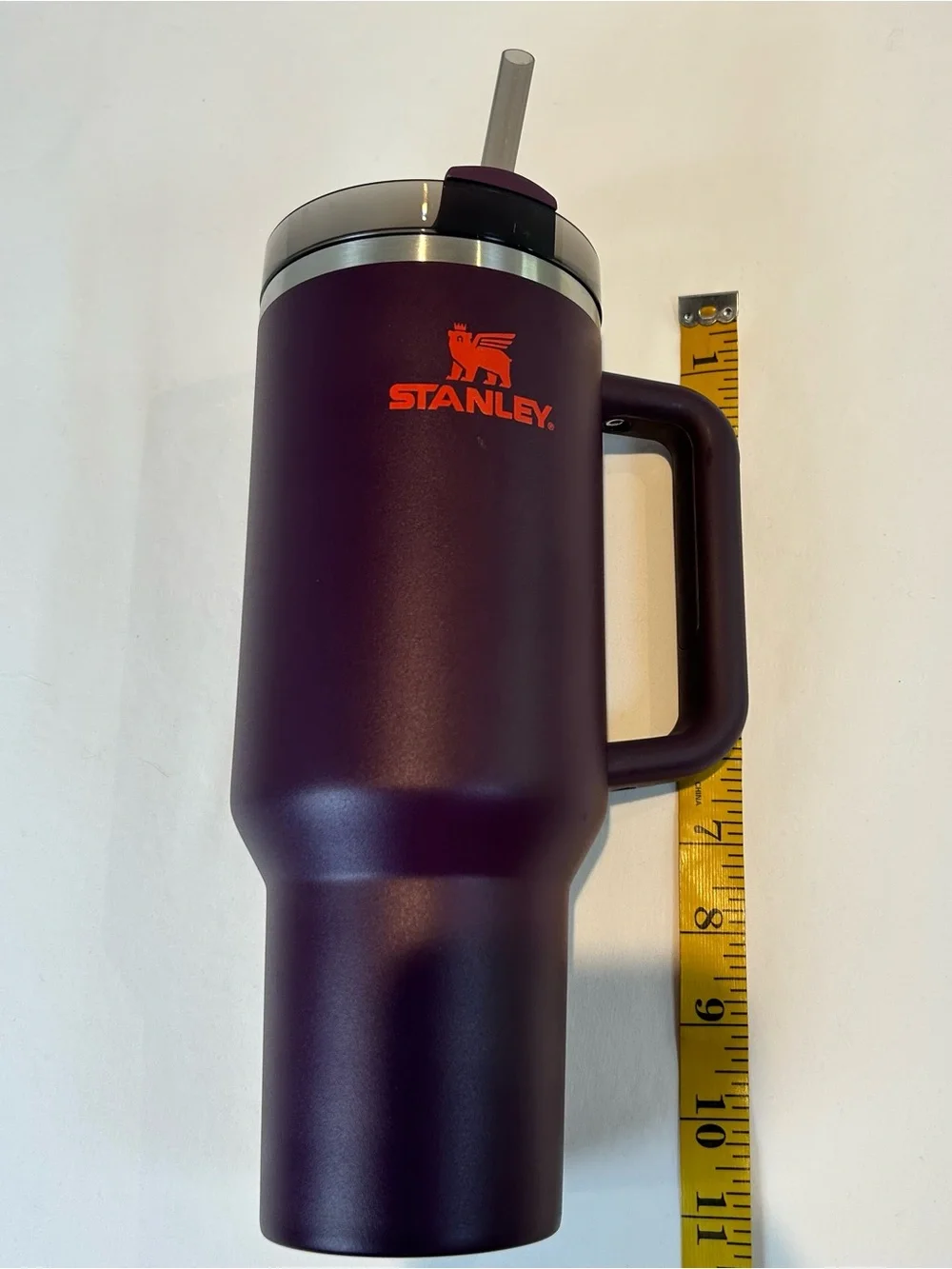 Stanley Plum Purple 40 oz Quencher
H2.0 FlowState Tumbler Mug w Orange logo - Picture 15 of 15